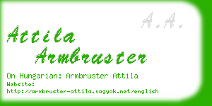 attila armbruster business card